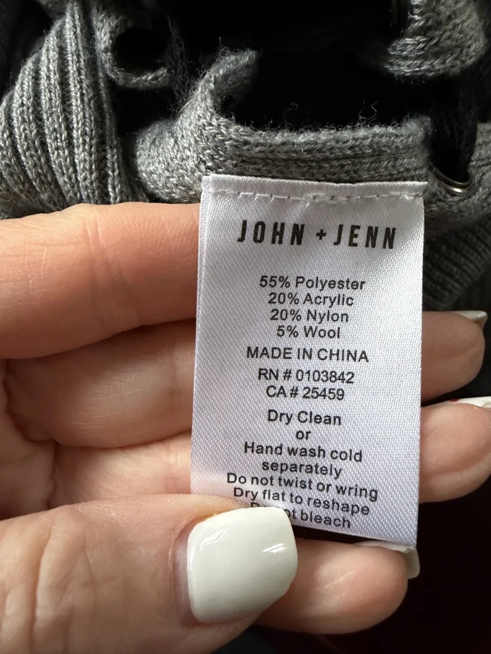 John + Jenn Gray Ribbed Cropped Button Cardigan Sweater Size XS - Picture 9 of 10